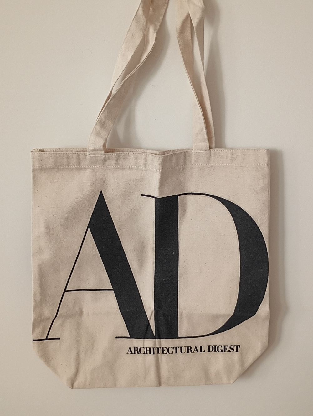 NEW Architectural Digest Canvas Magazine Book Tote Laptop Tablet Bag Reusable